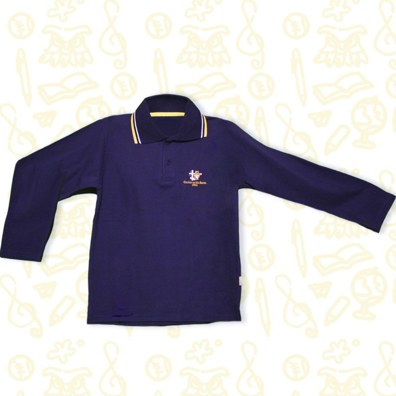 Polo de manga comprida cardado